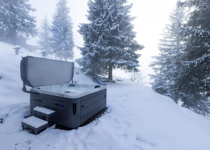 Cozy Alpine - Hot Tub & Balcony Views 아파트 Axalp